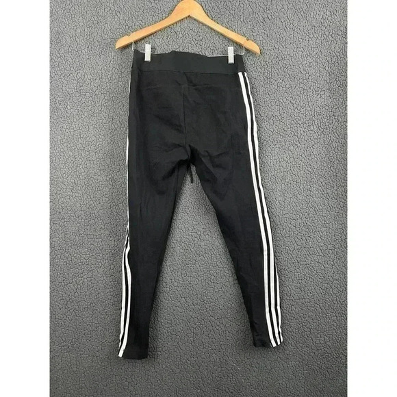 Adidas Women's Black Training Pants XS 3 Stripe Classic Pockets Leg Zipper - Picture 9 of 12